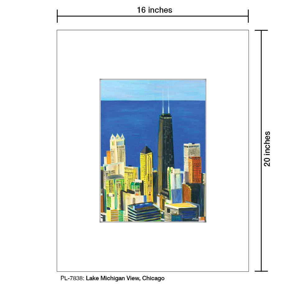 Lake Michigan View, Chicago, Print (#7838A)