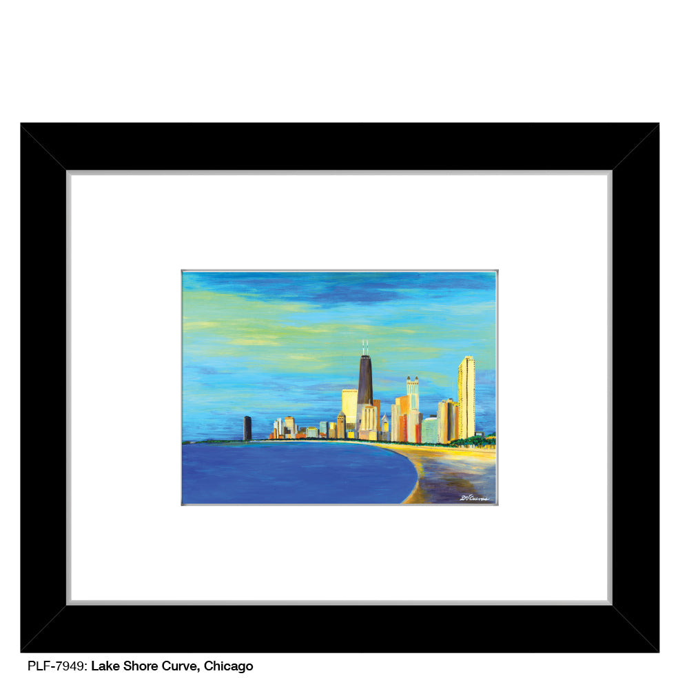 Lake Shore Curve, Chicago, Print (#7949A)