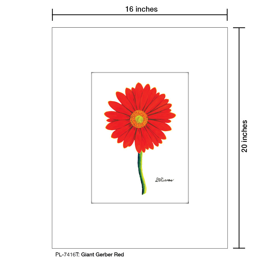 Giant Gerber Red, Print (#7416T)
