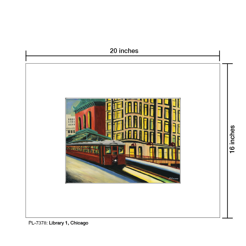 Library 1, Chicago, Print (#7378B)