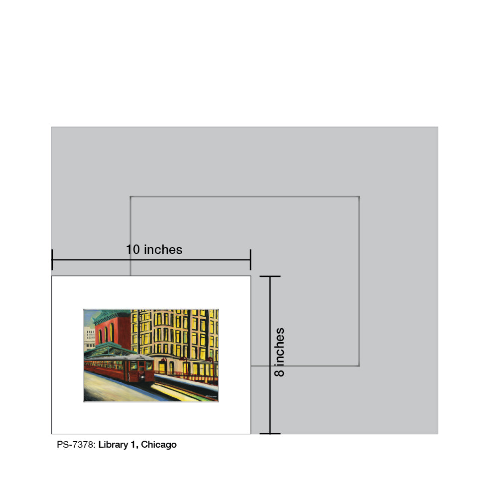 Library 1, Chicago, Print (#7378B)