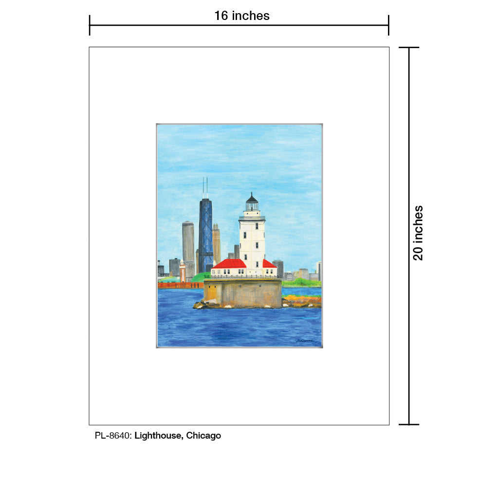 Lighthouse, Chicago, Print (#8640A)