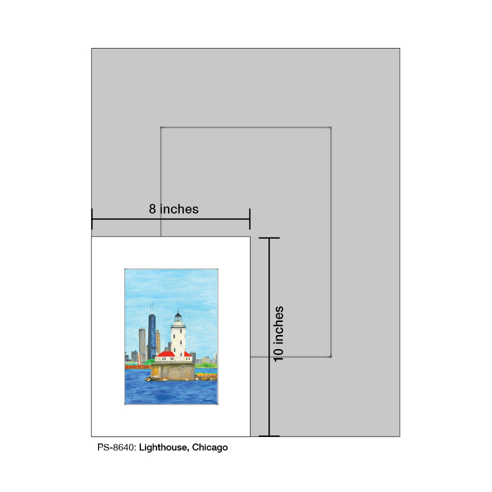 Lighthouse, Chicago, Print (#8640A)