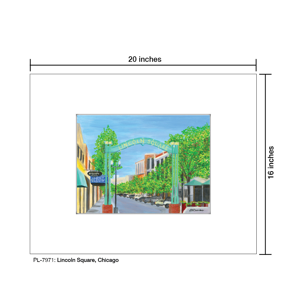 Lincoln Square, Chicago, Print (#7971A)