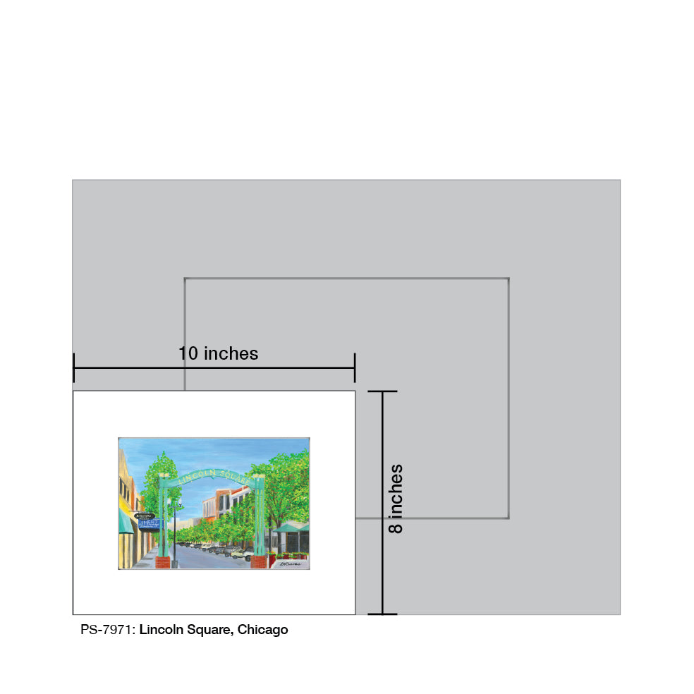 Lincoln Square, Chicago, Print (#7971A)