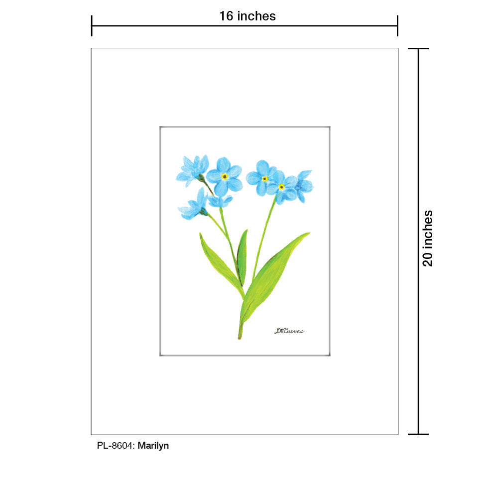 Marilyn Forget Me Not, Print (#8604A)