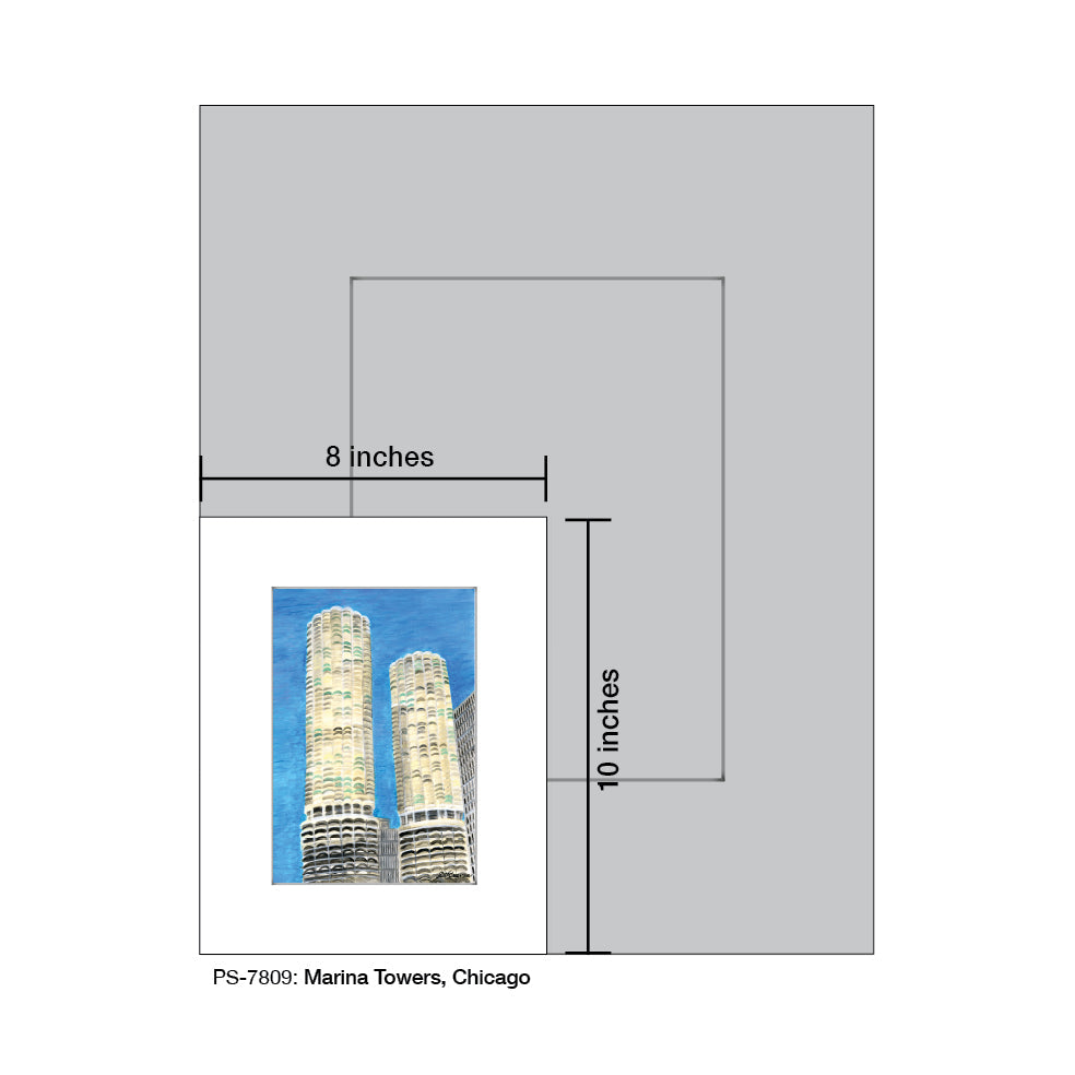 Marina Towers, Chicago, Print (#7809A)