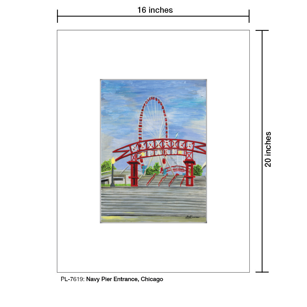 Navy Pier Entrance, Chicago, Print (#7619A)