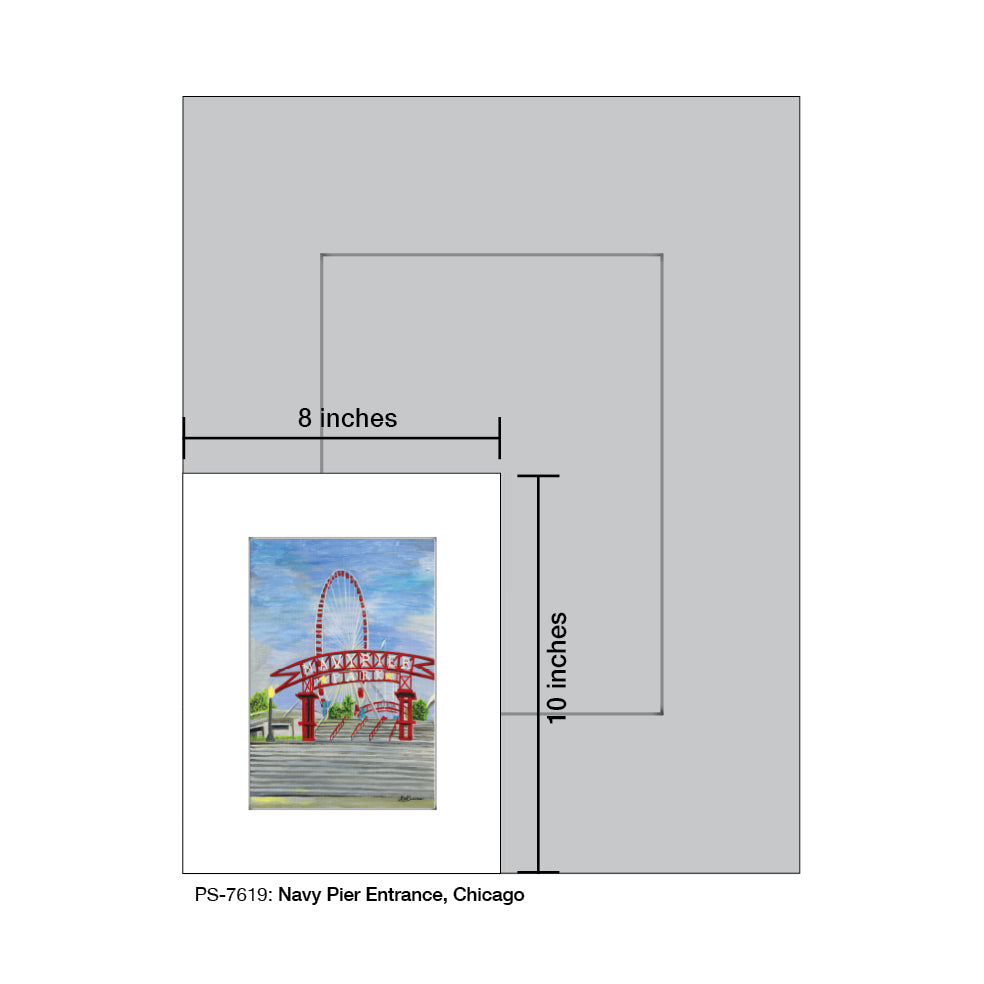 Navy Pier Entrance, Chicago, Print (#7619A)