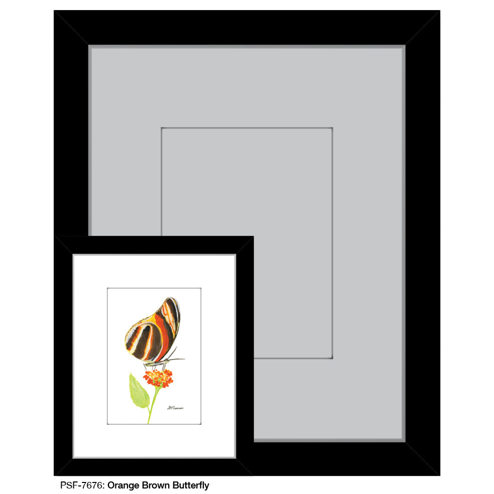 Orange Brown Butterfly, Print (#7676A)