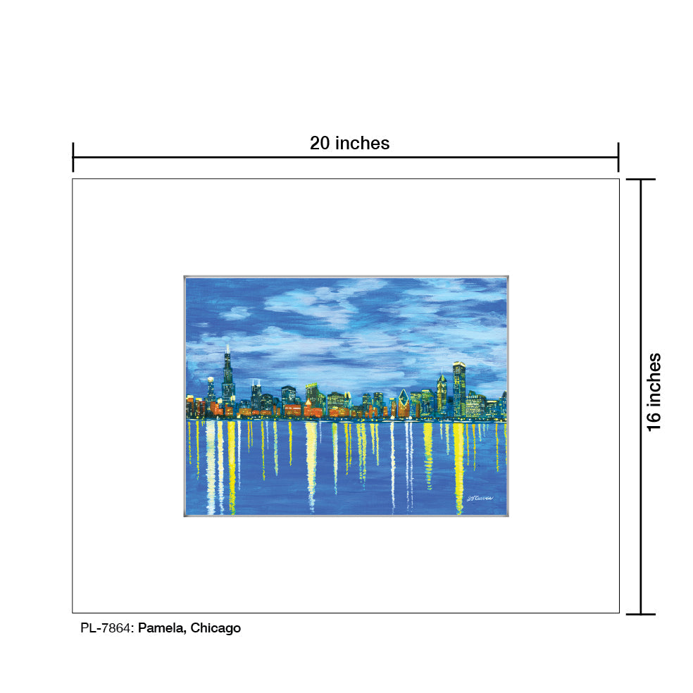 Chicago Pamela Skyline, Print (#7864A)