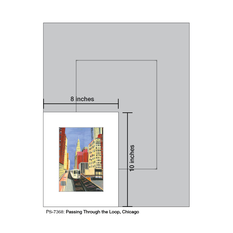 Passing through the Loop, Chicago, Print (#7368A)