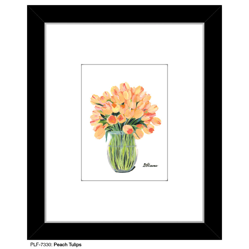 Peach Tulips, Print (#7330A)