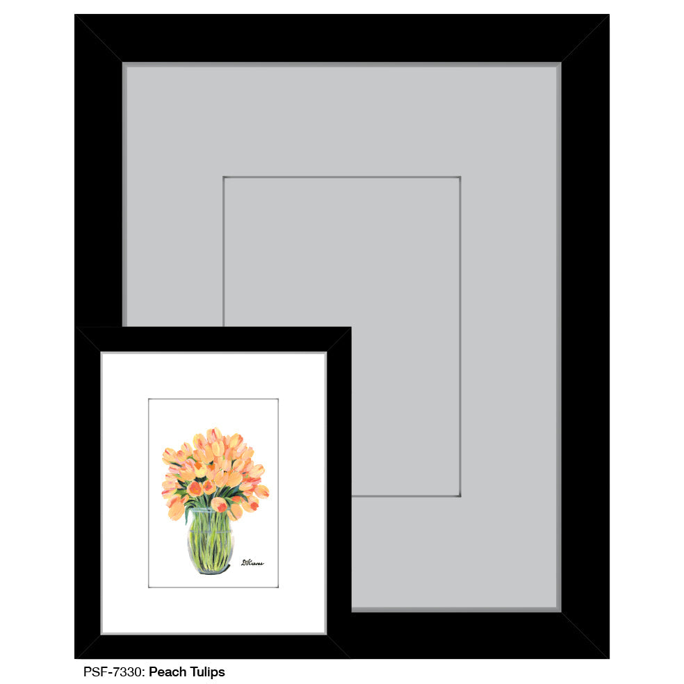Peach Tulips, Print (#7330A)