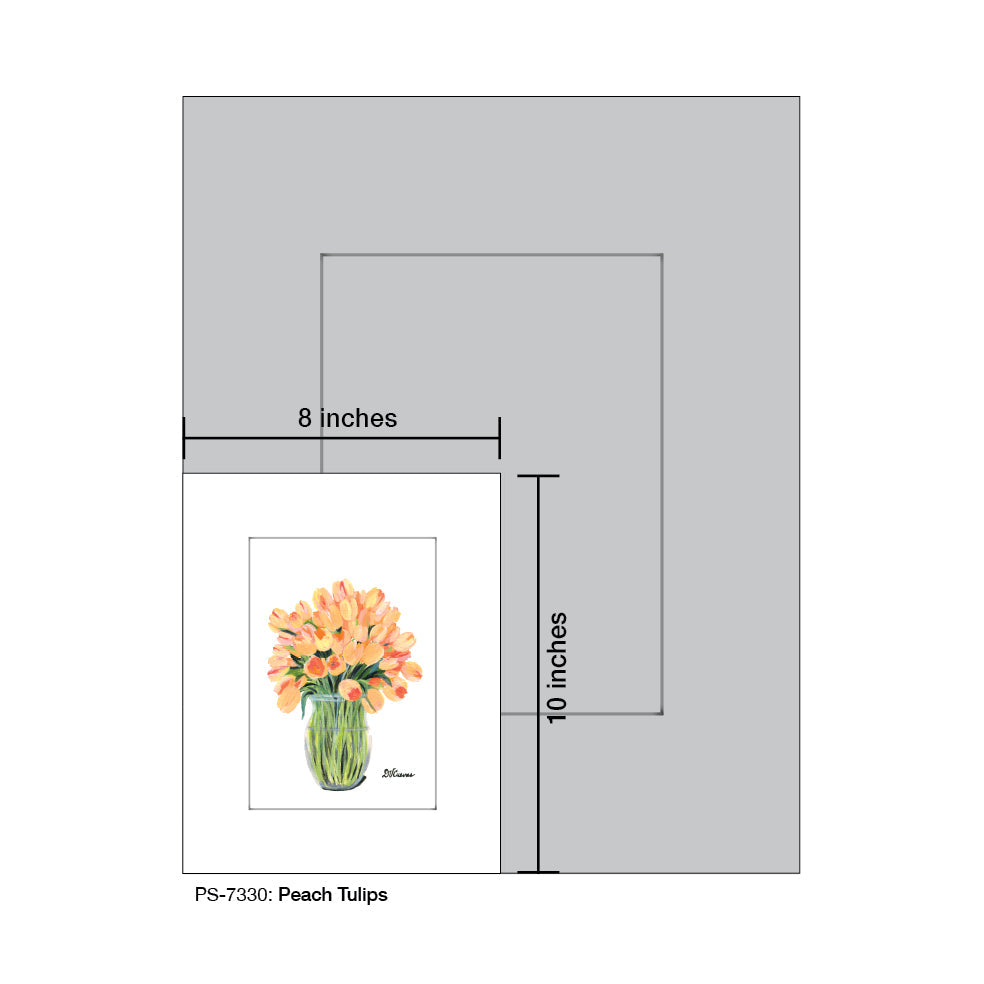 Peach Tulips, Print (#7330A)