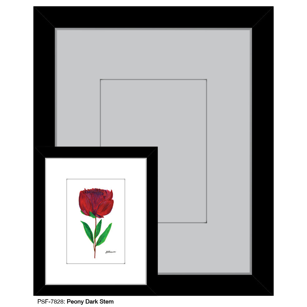 Peony Dark Stem, Print (#7828A)
