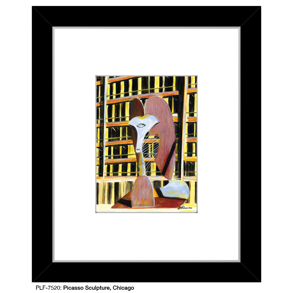 Picasso Sculpture, Chicago, Print (#7520A)