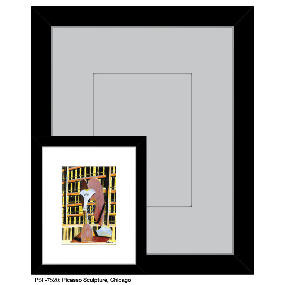 Picasso Sculpture, Chicago, Print (#7520A)