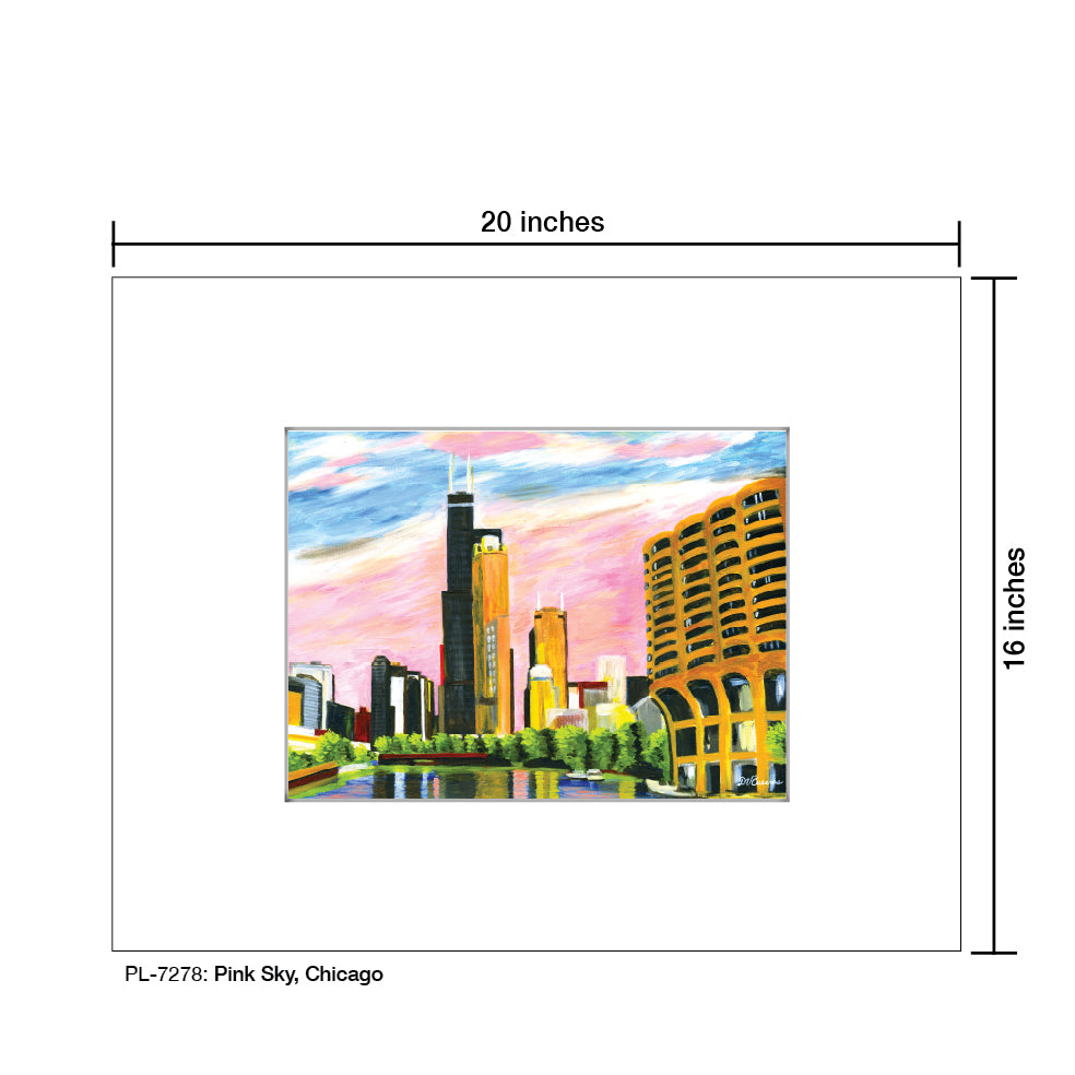 Pink Sky, Chicago, Print (#7278A)