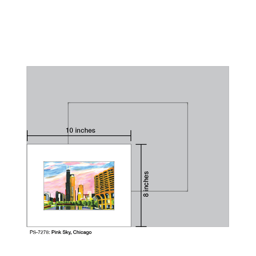 Pink Sky, Chicago, Print (#7278A)