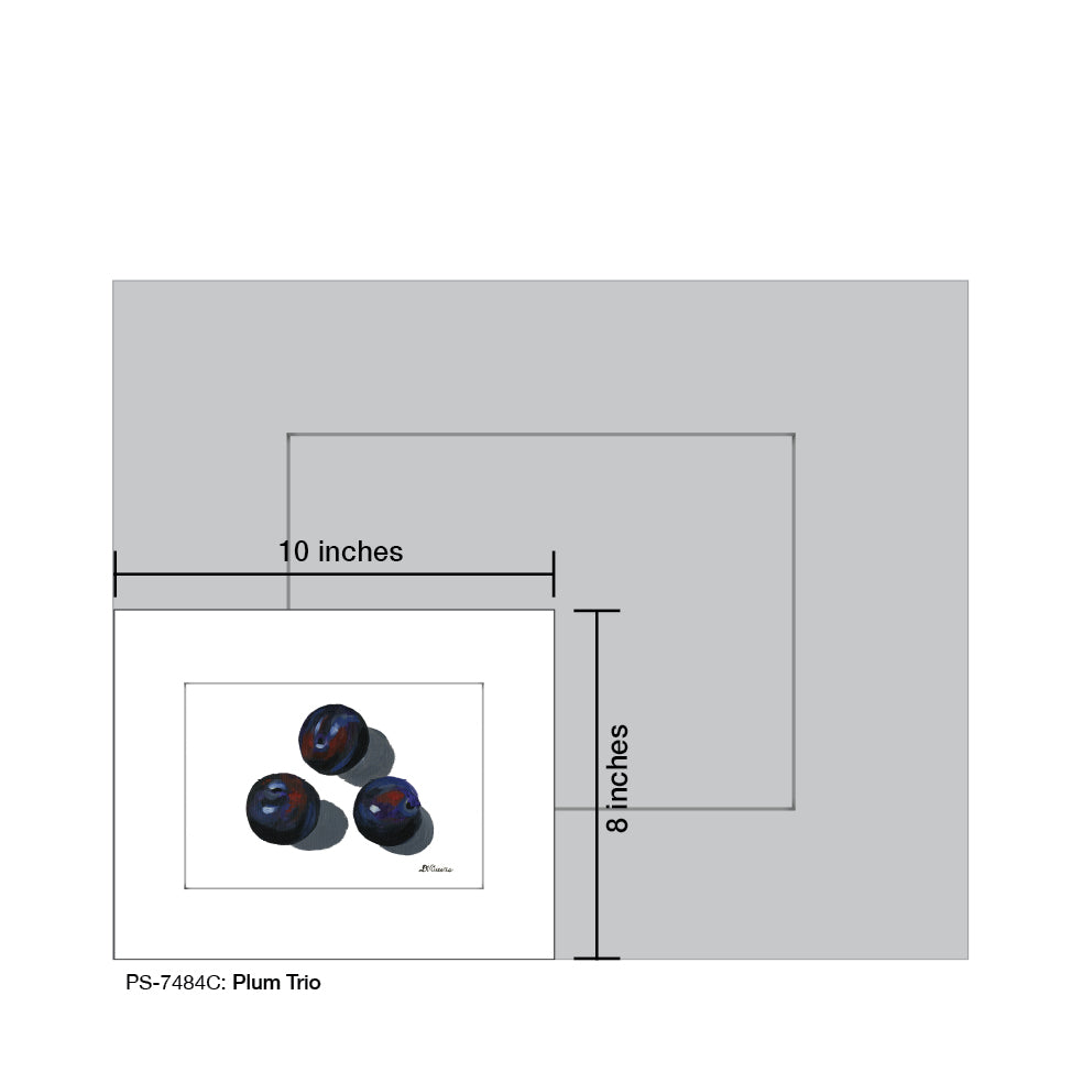 Plum Trio 1, Print (#7484C)