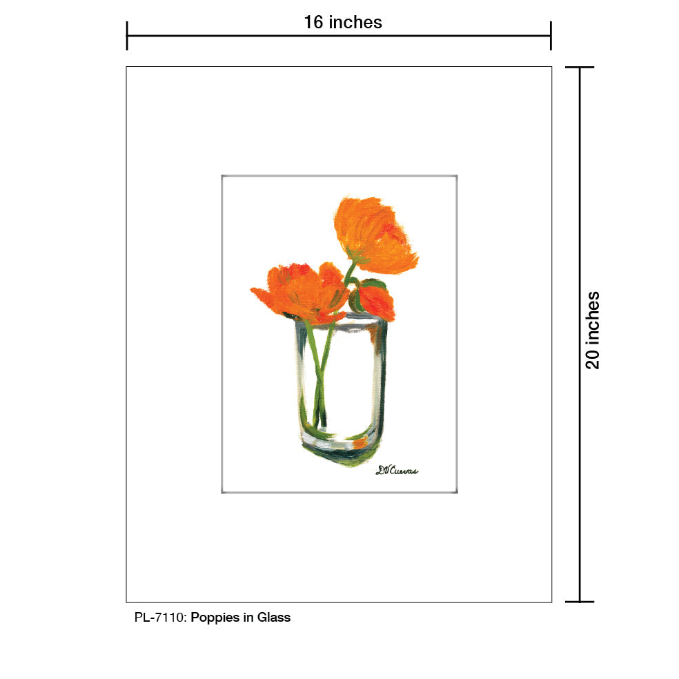 Poppies in Glass, Print (#7110C)