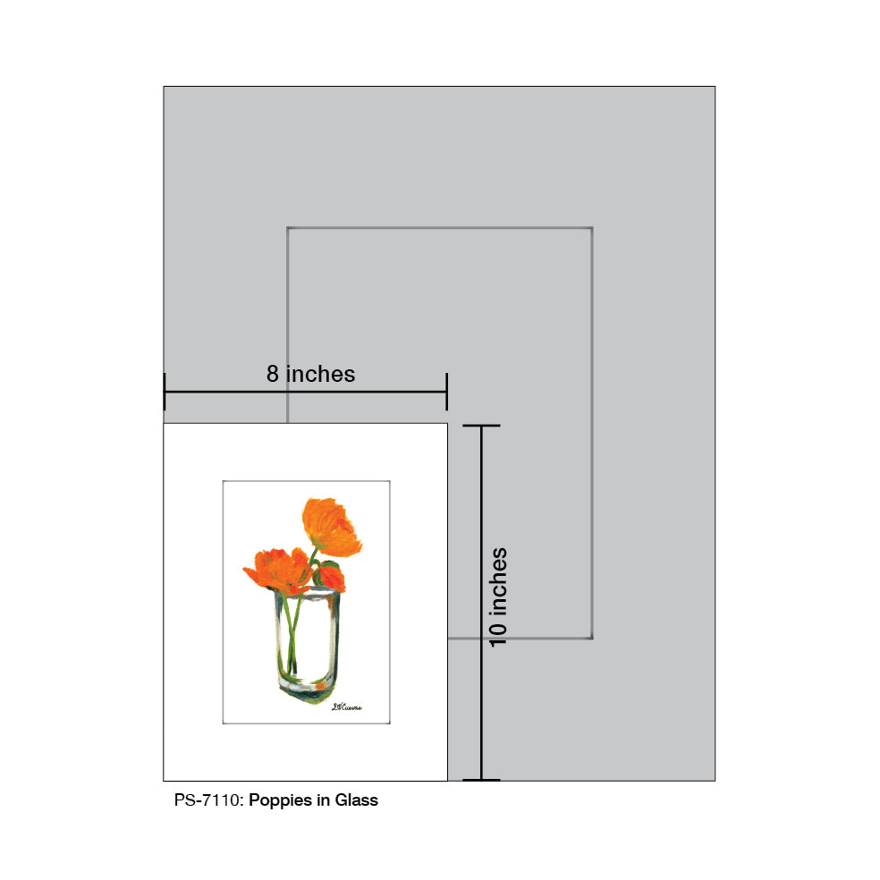 Poppies in Glass, Print (#7110C)