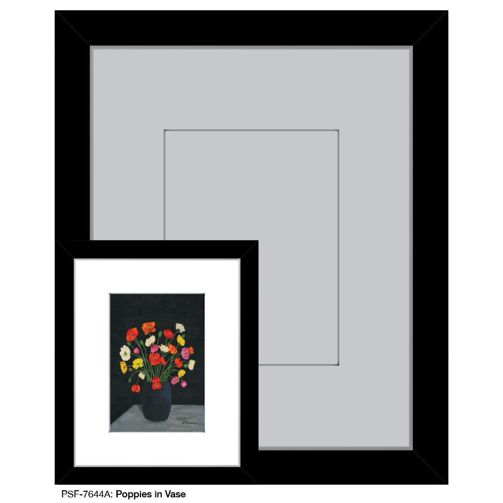 Poppies in Vase, Print (#7644A)
