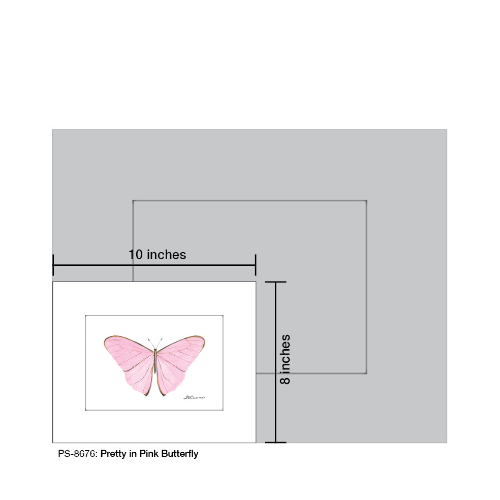 Pretty in Pink Butterfly, Print (#8676H)