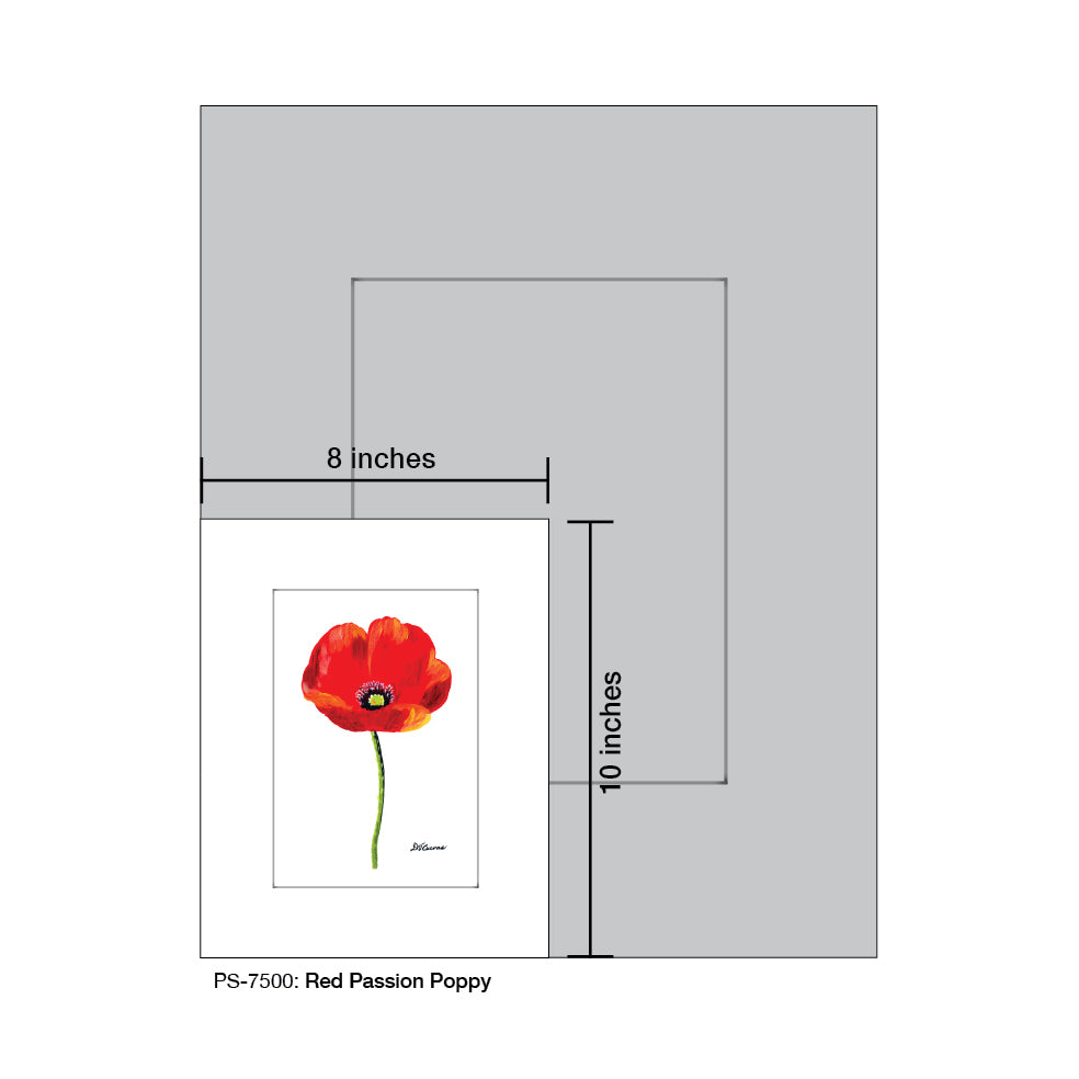 Red Passion Poppy, Print (#7500A)
