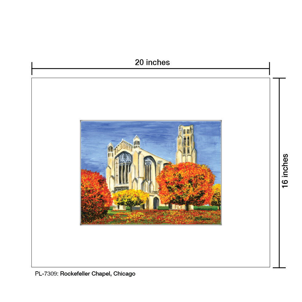 Rockefeller Chapel, Chicago, Print (#7309A)
