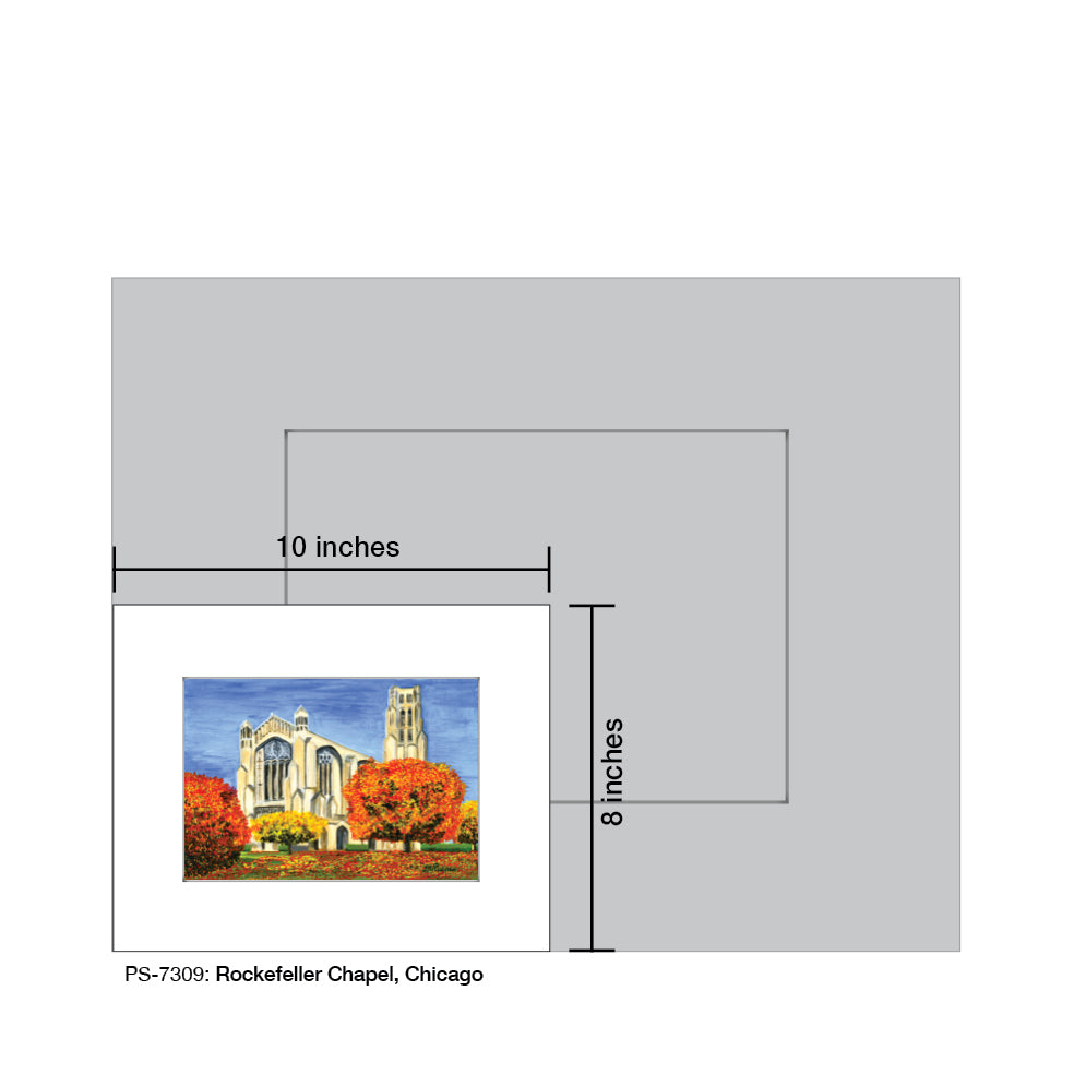 Rockefeller Chapel, Chicago, Print (#7309A)
