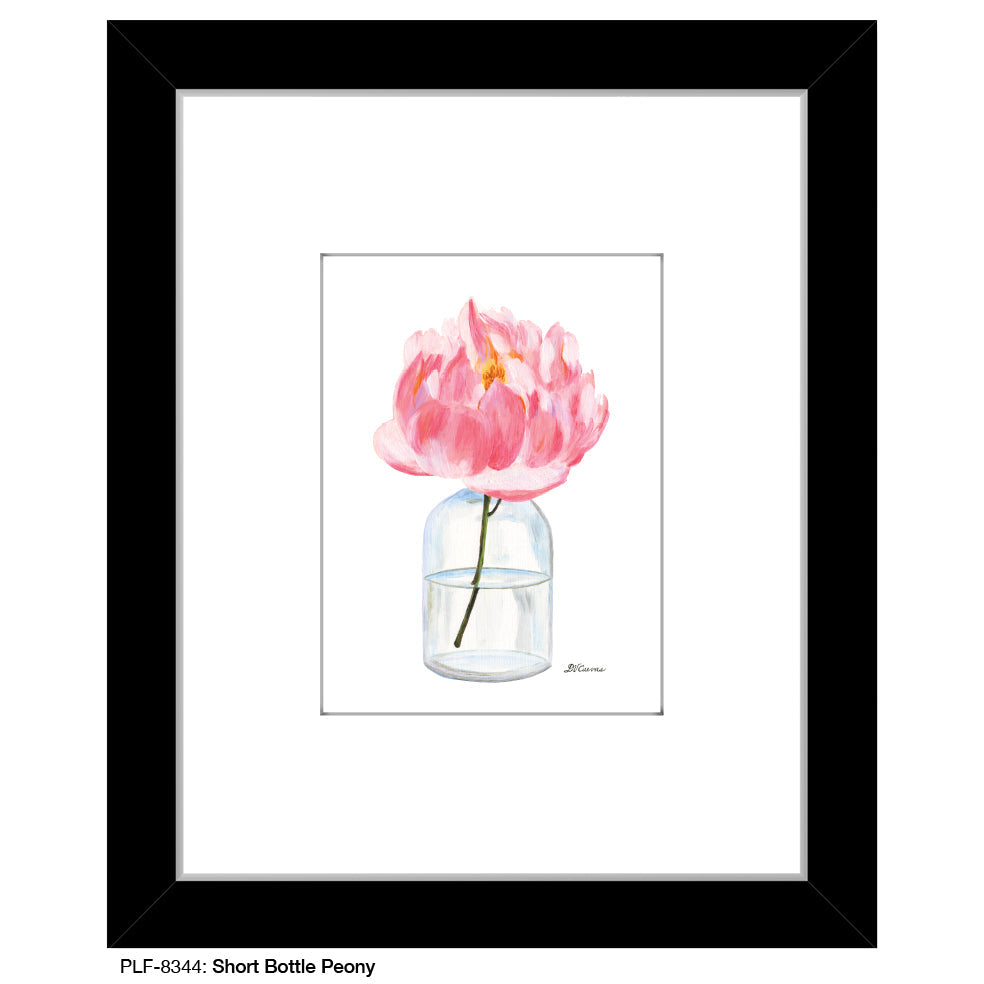 Short Bottle Peony, Print (#8344A)