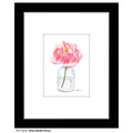 Short Bottle Peony, Print (#8344A)