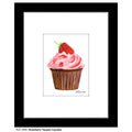 Strawberry Topped Cupcake, Print (#7895A)