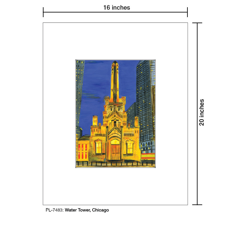 Water Tower, Chicago, Print (#7483A)