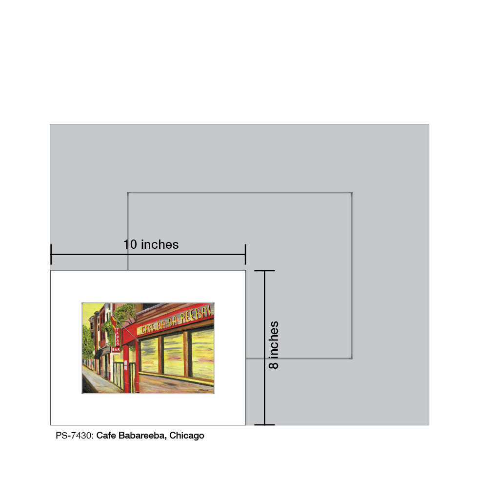 Cafe Ba Ba Reeba, Chicago, Print (#7430A)