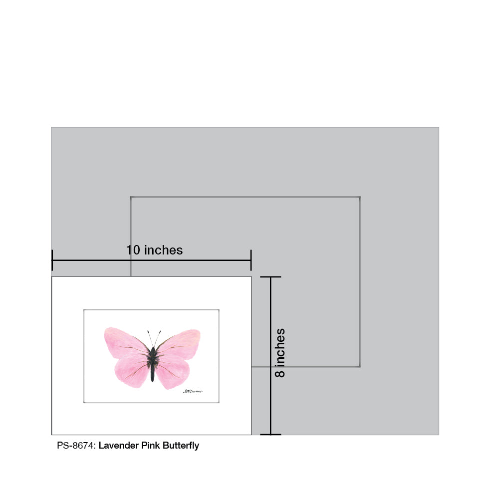 Lavender Pink Butterfly, Print (#8674F)