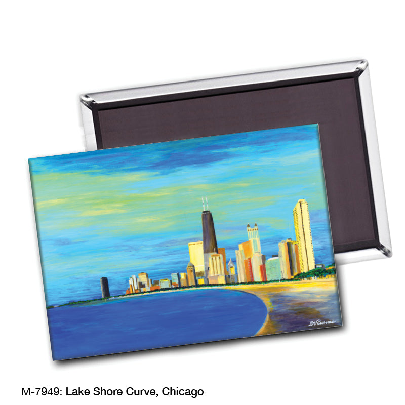 Lake Shore Curve, Chicago, Magnet (M-7949A)