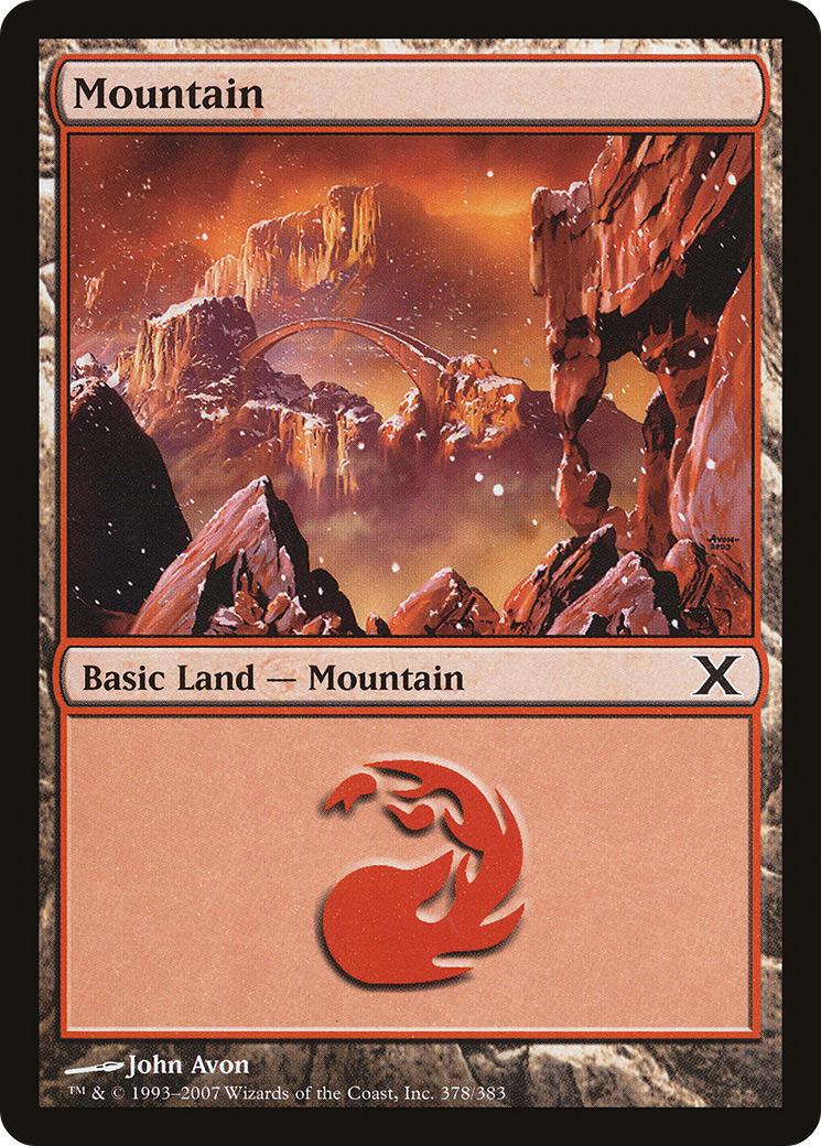 Mountain (10E-378) - Tenth Edition Foil