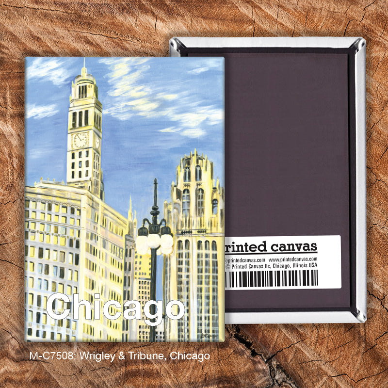 Wrigley & Tribune, Chicago, Magnet (M-7508A)