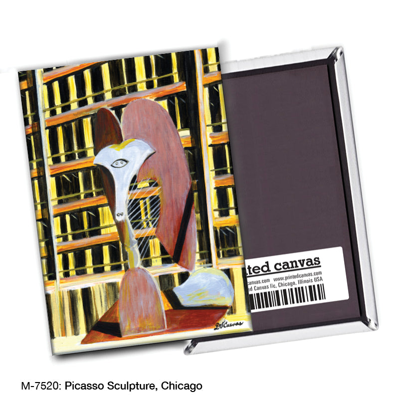 Picasso Sculpture, Chicago, Magnet (M-7520A)