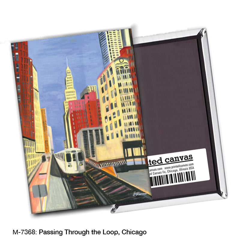 Passing through the Loop, Chicago, Magnet (M-7368A)