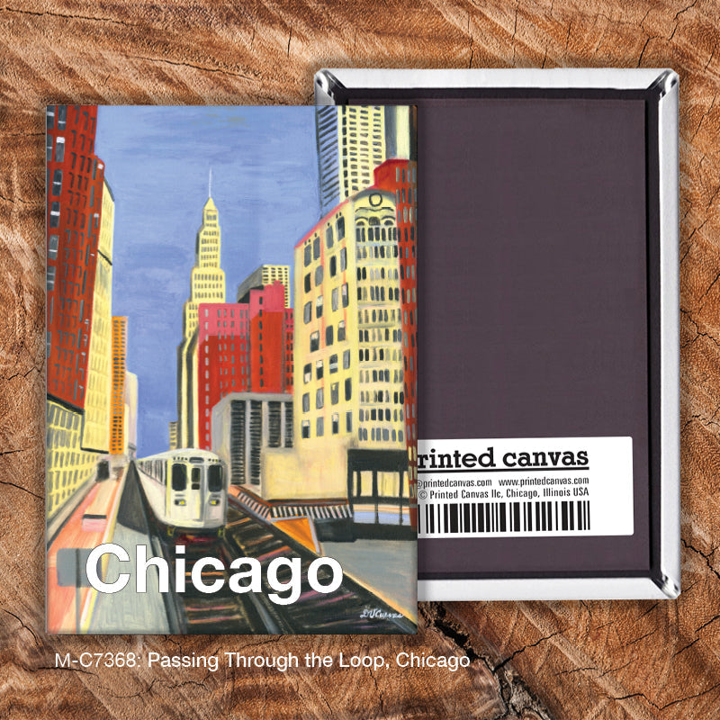 Passing through the Loop, Chicago, Magnet (M-7368A)