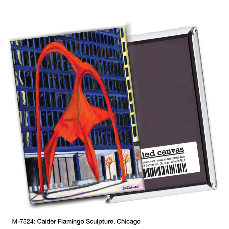 Calder Flamingo Sculpture, Chicago, Magnet (M-7524A)