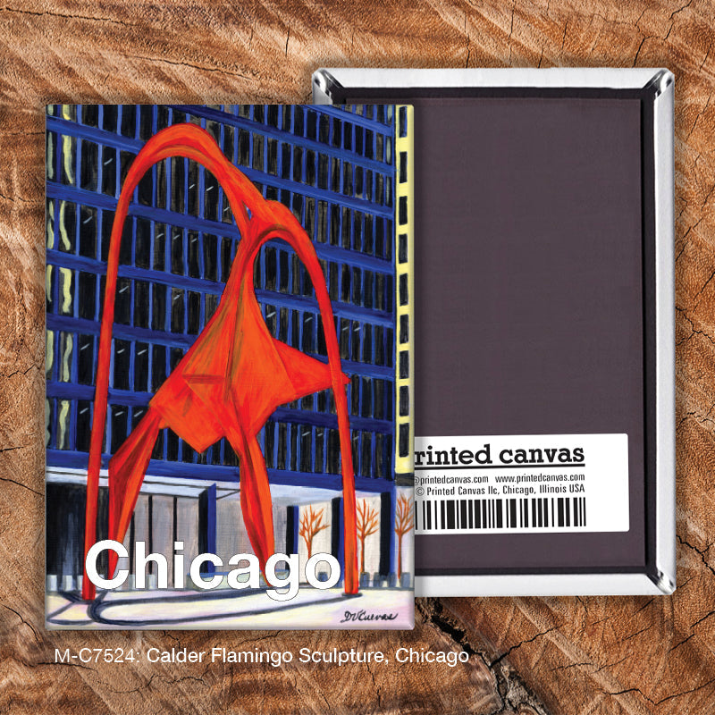 Calder Flamingo Sculpture, Chicago, Magnet (M-7524A)