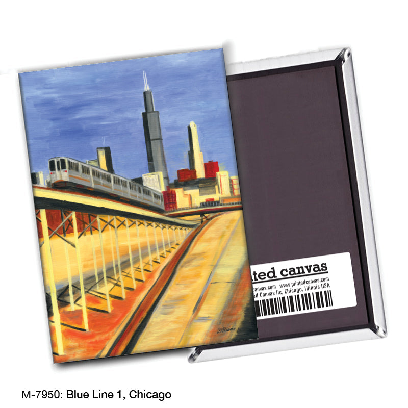 Blue Line 1, Chicago, Magnet (M-7950A)