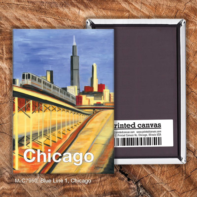 Blue Line 1, Chicago, Magnet (M-7950A)