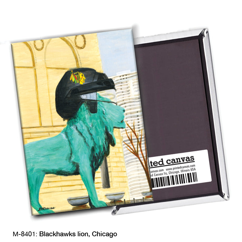 Blackhawks Lion, Chicago, Magnet (M-8401A)
