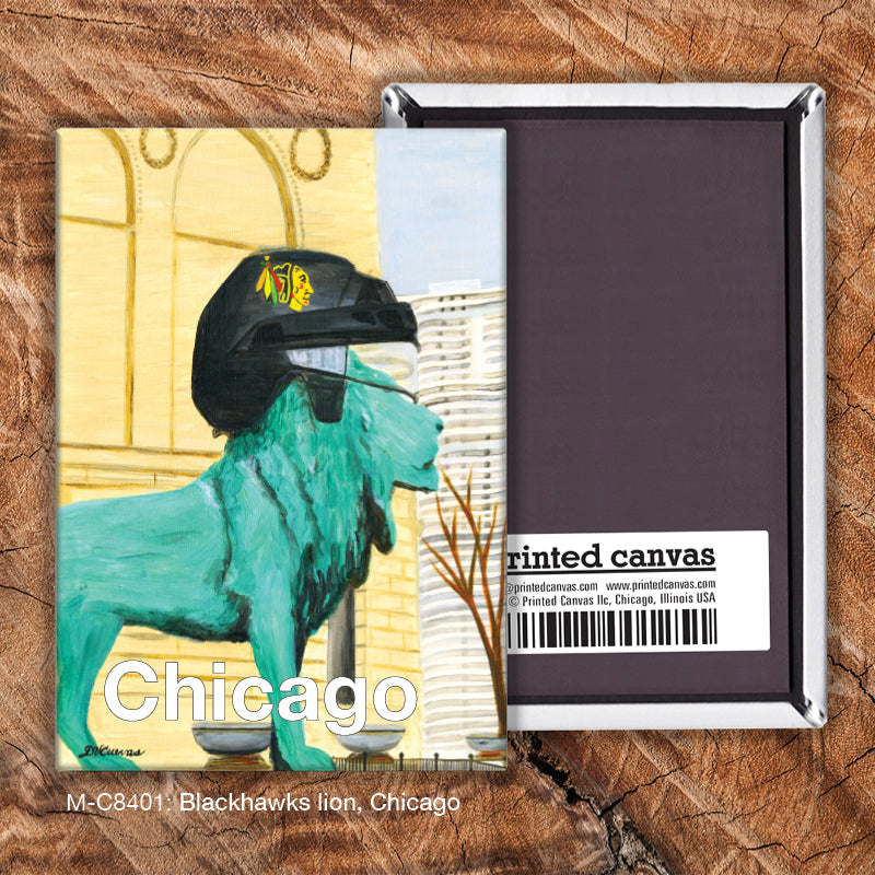 Blackhawks Lion, Chicago, Magnet (M-8401A)